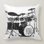 Drum Set Throw Pillows