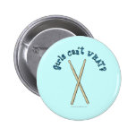 Drum Sticks Pinback Buttons
