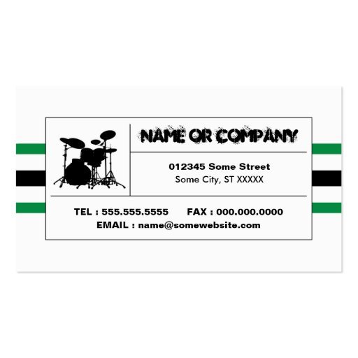 drum stripes business cards (front side)