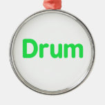 drum text mint music design ornament