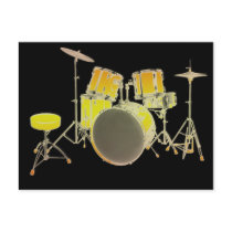 DrumKit - Yellow/Orange postcards by Music_To_My_Ears DrumKit - Yellow/Orange postcards