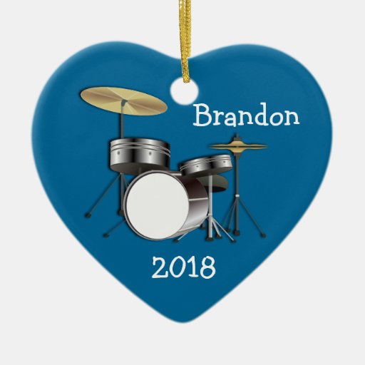 Drummer Boys Personalized Christmas Photo Ornament