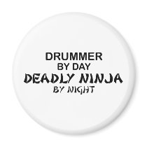 Drummer Deadly Ninja by Night Magnets