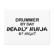 Drummer Deadly Ninja by Night Postcard