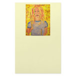 drummer girl art stationery paper