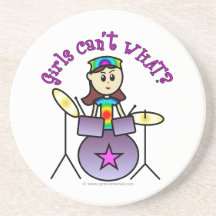 Drummer girl coaster