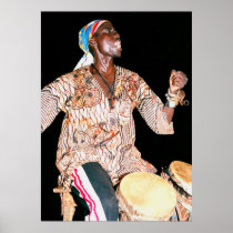 Drummer in Banjul, The Gambia, West Africa Posters