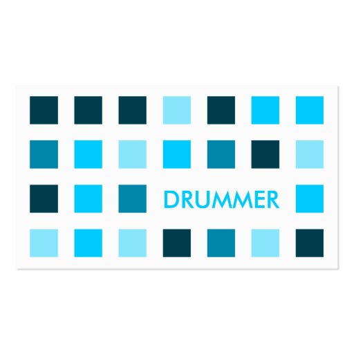 DRUMMER (mod squares) Business Card Template