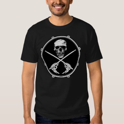 Drummer Pirate Skull T Shirt