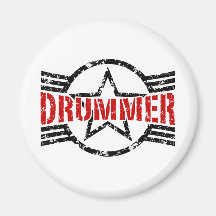 Drummer Refrigerator Magnet