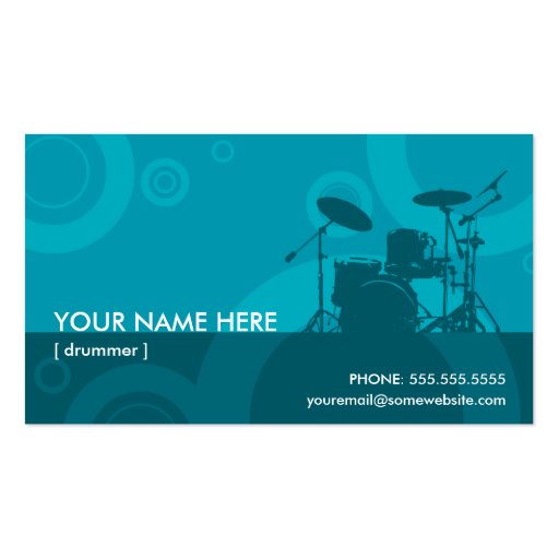 drummer rings business card (front side)