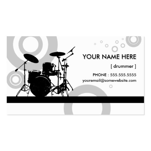 drummer rings business card template