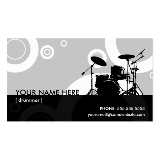 drummer rings business card templates