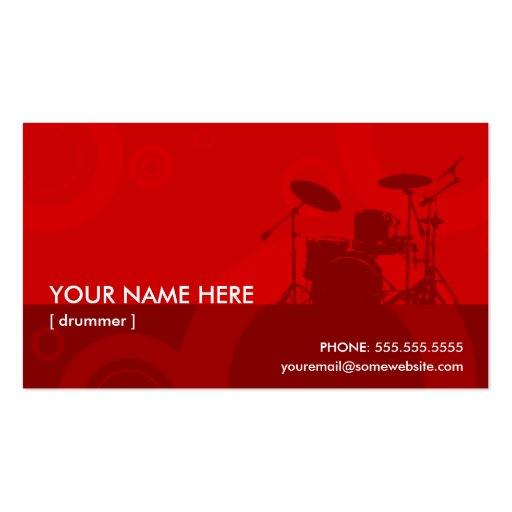 drummer rings business cards (front side)
