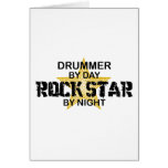 Drummer Rock Star by Night Cards