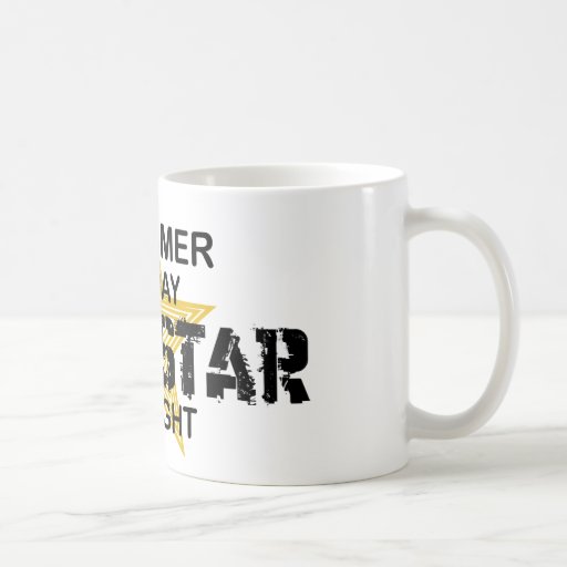 Drummer Rock Star by Night Coffee Mug