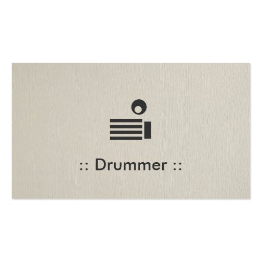 Drummer Simple Elegant Professional Business Card Template (front side)