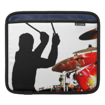 Drummer sticks in air shadow real drums iPad sleeves