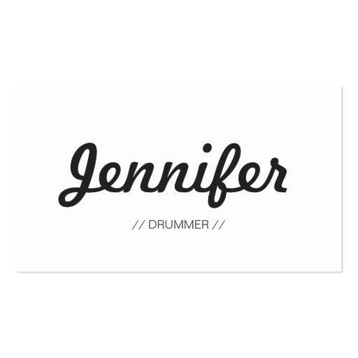 Drummer - Stylish Simple Concise Business Cards (front side)