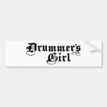 Drummer's Girl Bumper Sticker