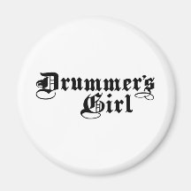 Drummer's Girl Fridge Magnet