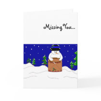 Drumming Snowman cards