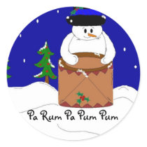 Drumming Snowman stickers