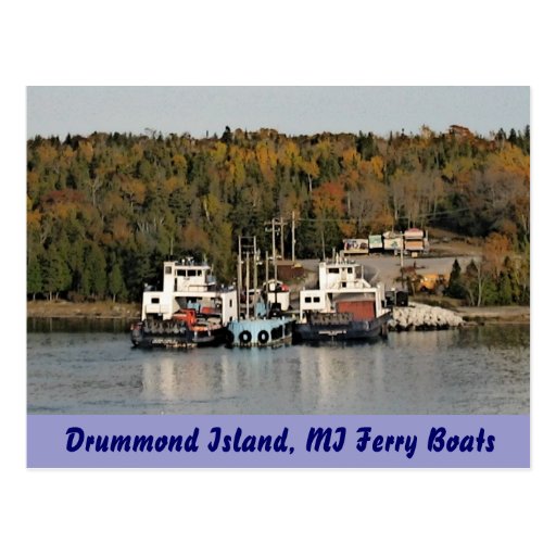 Drummond Island Michigan Ferry Boats Postcard Zazzle
