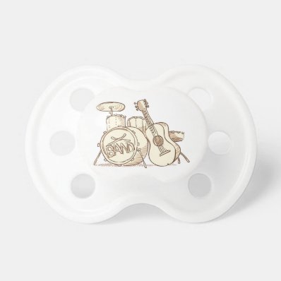 Drums and Guitar BooginHead Pacifier