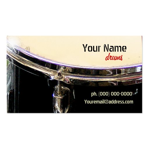 Drums Business Card (front side)