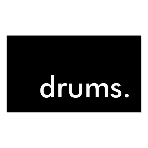 drums. business card