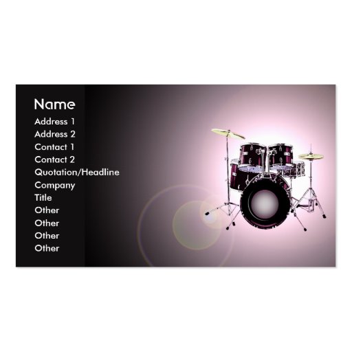 Drums Business Card Templates