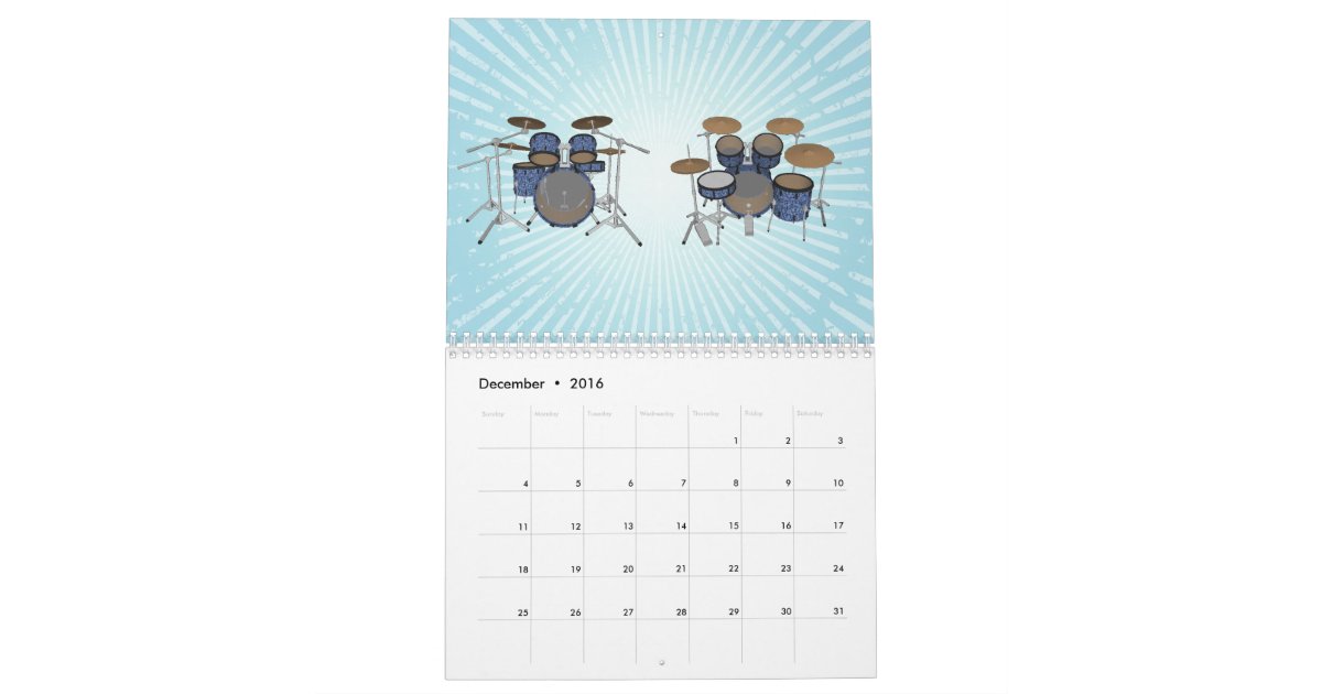 Drums Calendar Zazzle