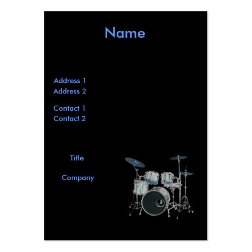 Drums Profile Card Business Card Templates