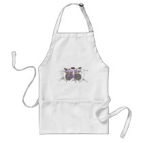 Drums: Purple & White Drum Kit: 3D Model: aprons by spiritswitchboard Drums: Purple & White Drum Kit: 3D Model: aprons