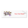 Drums: Purple & White Drum Kit: 3D Model: Bumper Stickers