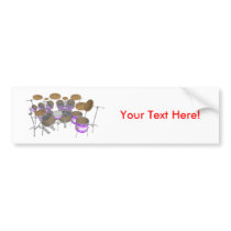 Drums: Purple & White Drum Kit: 3D Model: bumper stickers by spiritswitchboard Drums: Purple & White Drum Kit: 3D Model: bumper stickers