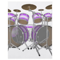 Drums: Purple & White Drum Kit: 3D Model: flyers by spiritswitchboard Drums: Purple & White Drum Kit: 3D Model: flyers