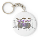 Drums: Purple & White Drum Kit: 3D Model: keychains