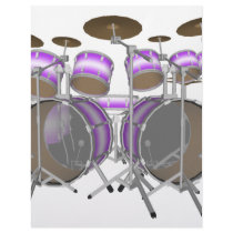 Drums: Purple & White Drum Kit: 3D Model: Letterhead