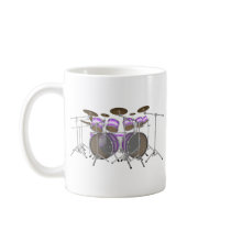 Drums: Purple & White Drum Kit: 3D Model: mugs by spiritswitchboard Drums: Purple & White Drum Kit: 3D Model: mugs