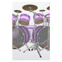 Drums: Purple & White Drum Kit: 3D Model: stationery by spiritswitchboard Drums: Purple & White Drum Kit: 3D Model: stationery