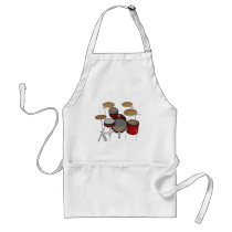 Drums: Red Drum Kit: 3D Model: Aprons