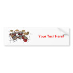 Drums: Red Drum Kit: 3D Model: Bumper Stickers