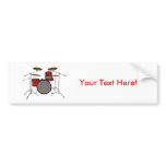 Drums: Red Drum Kit: 3D Model: Bumper Stickers