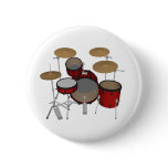 Drums: Red Drum Kit: 3D Model: Buttons