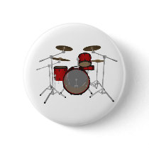 Drums: Red Drum Kit: 3D Model: Pins