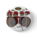 Drums: Red Drum Kit: 3D Model: Pinback Buttons