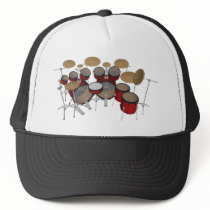 Drums: Red Drum Kit: 3D Model: hats by spiritswitchboard Drums: Red Drum Kit: 3D Model: hats