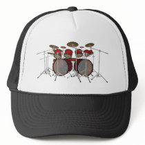 Drums: Red Drum Kit: 3D Model: hats by spiritswitchboard Drums: Red Drum Kit: 3D Model: hats